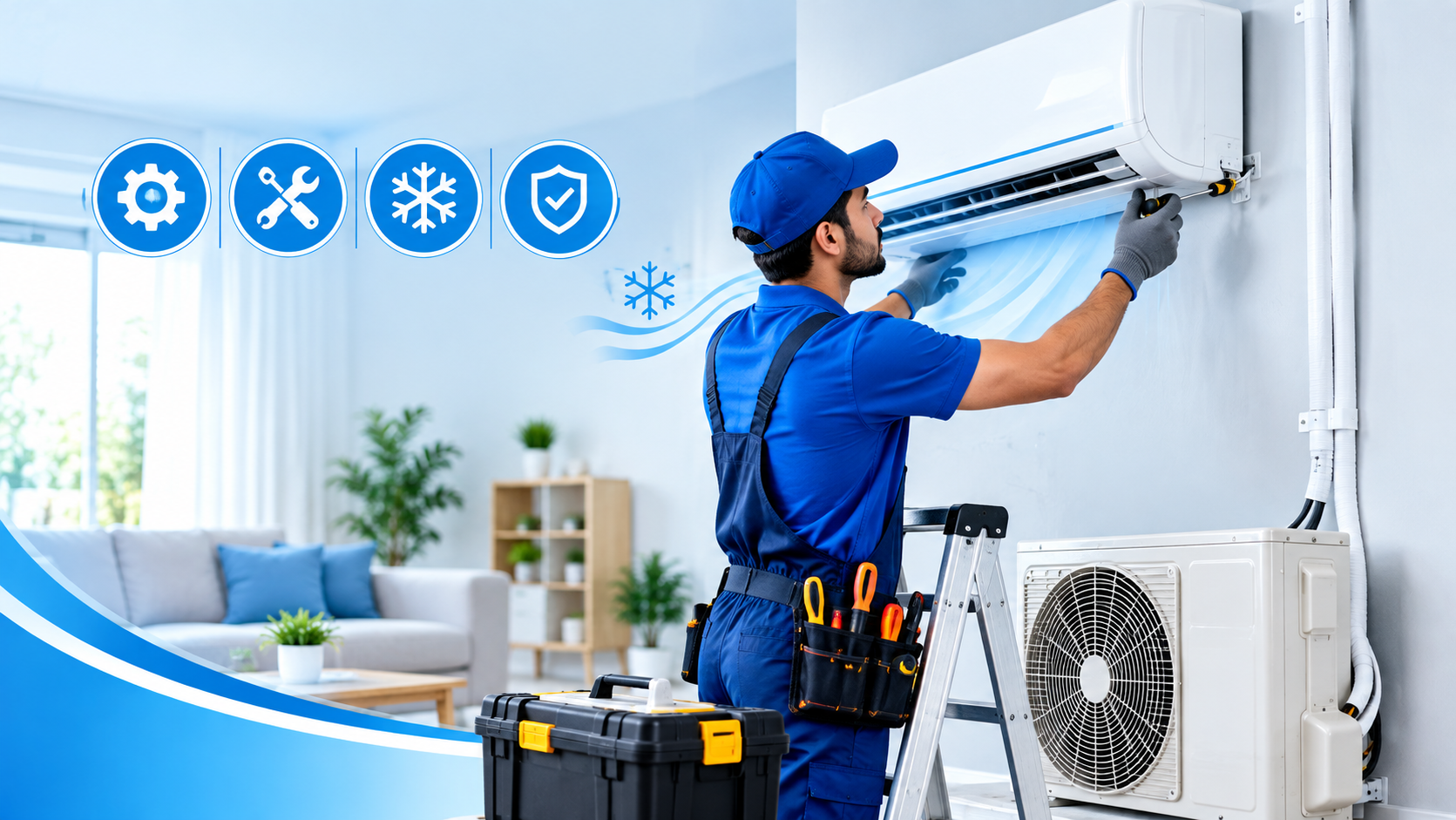 Professional AC Installation Service by Smart Clean India