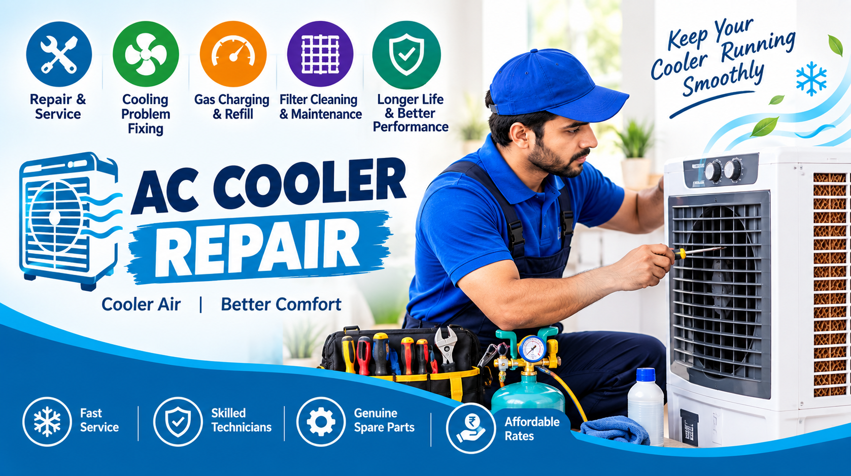 Professional Air Cooler Repair Service by Smart Clean India