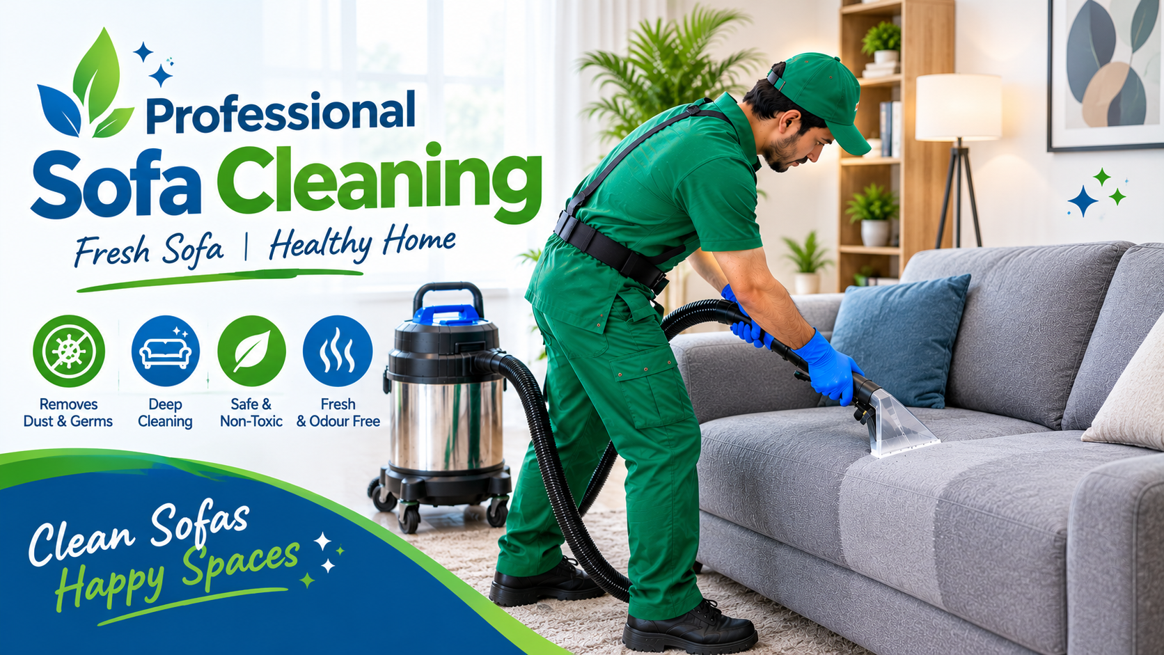 Professional Sofa Cleaning Service by Smart Clean India