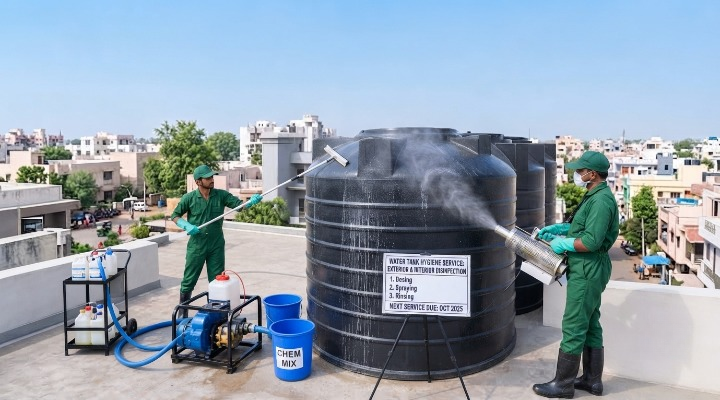 Water Tank Cleaning Process