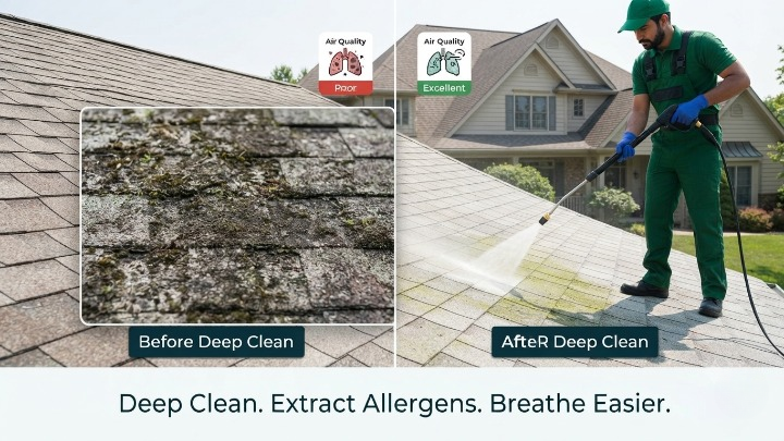 Professional Roof Cleaning Process